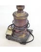Pied de Lampe en Placage Style Empire sur Socle en Marbre