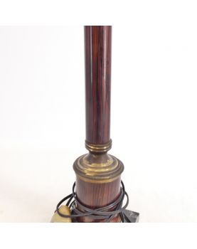 Pied de Lampe en Placage Style Empire sur Socle en Marbre