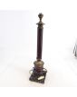 Pied de Lampe en Placage Style Empire sur Socle en Marbre