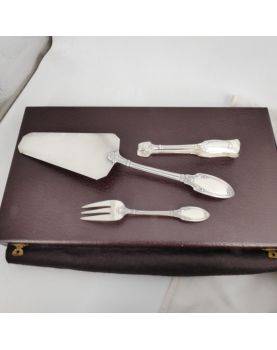 Cutlery Set - Set of 7 Boxes with 112 Pieces SAGLIER Frères in Silver Metal