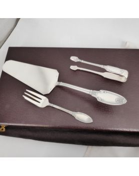 Cutlery Set - Set of 7 Boxes with 112 Pieces SAGLIER Frères in Silver Metal