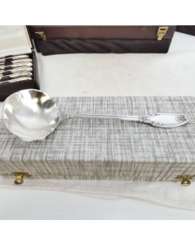 Cutlery Set - Set of 7 Boxes with 112 Pieces SAGLIER Frères in Silver Metal