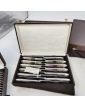 Cutlery Set - Set of 7 Boxes with 112 Pieces SAGLIER Frères in Silver Metal