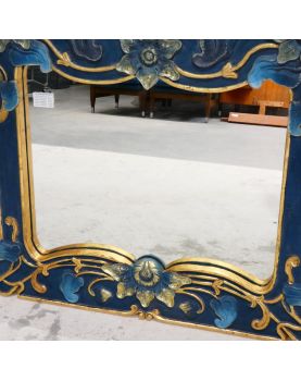 Large Green and Gold Exotic Wood Mirror