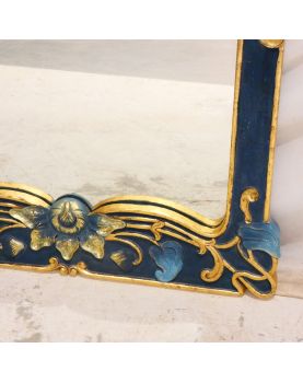 Large Green and Gold Exotic Wood Mirror