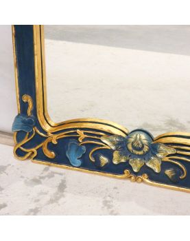 Large Green and Gold Exotic Wood Mirror