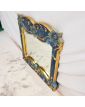 Large Green and Gold Exotic Wood Mirror