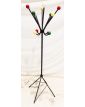 Parrot with Colored Balls Black Metal Base