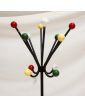 Perroquet avec Boules de Couleurs Piétement en Métal Noir