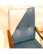 Paire de Fauteuils Bois Exotique avec Armature Métal