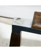 Paire de Fauteuils Bois Exotique avec Armature Métal