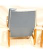 Paire de Fauteuils Bois Exotique avec Armature Métal
