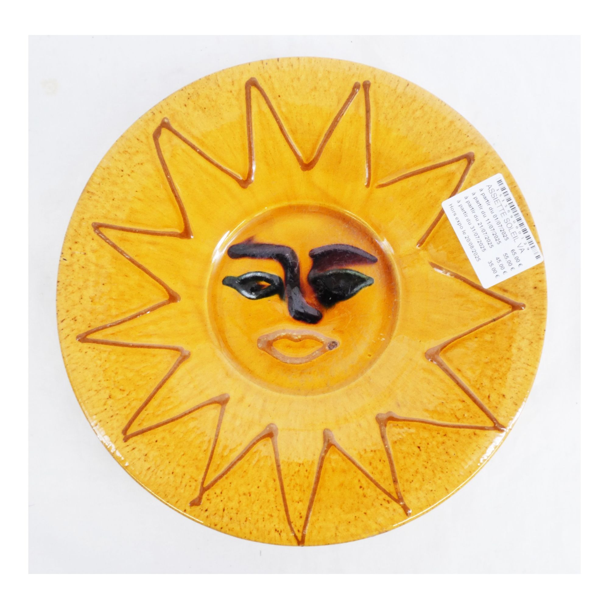 Assiette Soleil VALLAURIS Assiette Soleil VALLAURIS