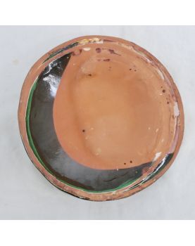 Bas Relief Sun and Moon Enameled