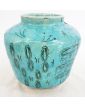 Green Enameled Asian Vase