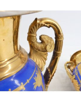 Pair of PARIS Porcelain Vases with Restoration