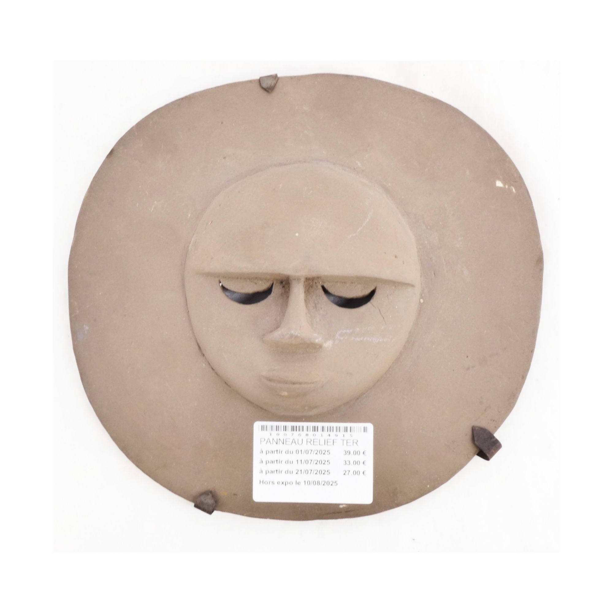Visage Relief en Terre Cuite Visage Relief en Terre Cuite