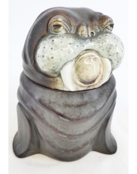 Seal Covered Pot in Earthenware and Leather Sheath