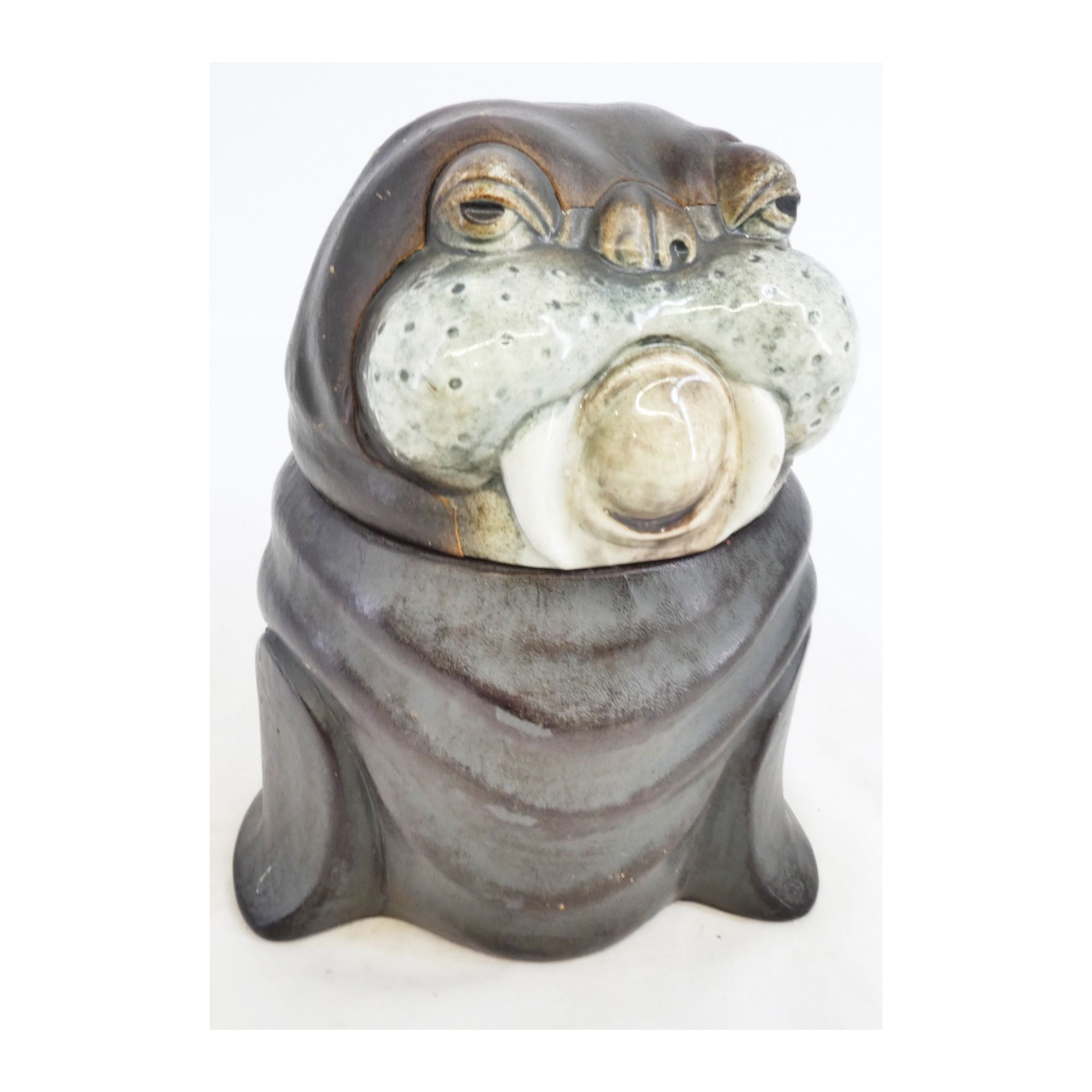 Seal Covered Pot in Earthenware and Leather Sheath Seal Covered Pot in Earthenware and Leather Sheath