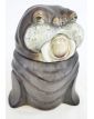 Seal Covered Pot in Earthenware and Leather Sheath