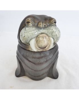 Seal Covered Pot in Earthenware and Leather Sheath