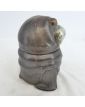Seal Covered Pot in Earthenware and Leather Sheath
