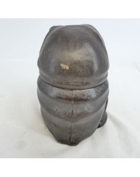 Seal Covered Pot in Earthenware and Leather Sheath