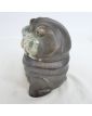 Seal Covered Pot in Earthenware and Leather Sheath