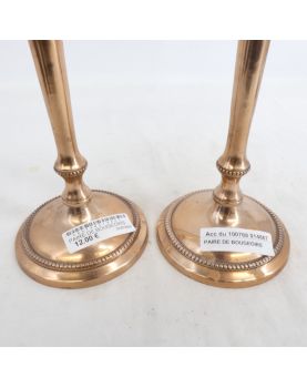 Pair of Copper Candlesticks