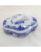 Covered Pot in Asian Blue Earthenware