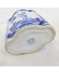 Covered Pot in Asian Blue Earthenware