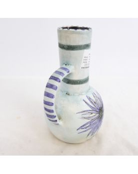 Earthenware Pitcher with Floral Decor