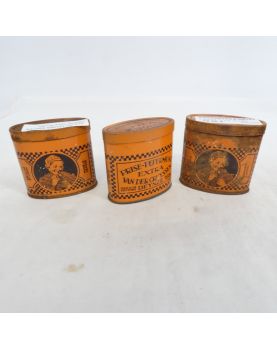 3 Small Metal Advertising Boxes