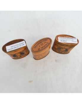 3 Small Metal Advertising Boxes