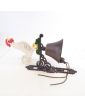 Painted Gate Bell with Rooster Decor