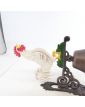 Painted Gate Bell with Rooster Decor