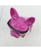 Modern Resin Pink Dog with Tie