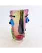 Blown Glass Face Vase with Bubbles