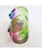 Blown Glass Face Vase with Bubbles