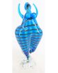 Sujet Femme en Verre Soufflé Bleue