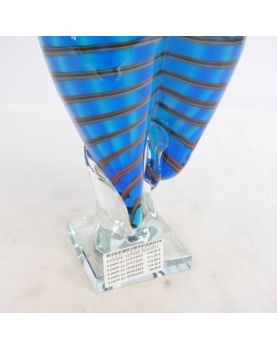 Sujet Femme en Verre Soufflé Bleue