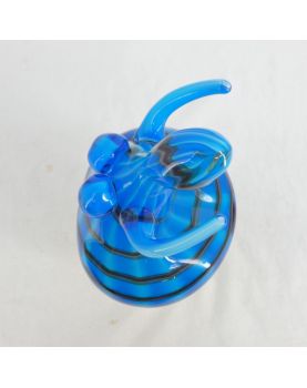 Sujet Femme en Verre Soufflé Bleue