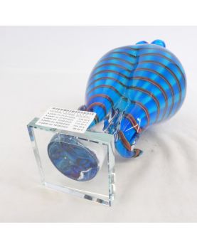 Sujet Femme en Verre Soufflé Bleue