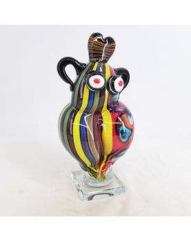 Sujet Femme en Verre Soufflé Rouge
