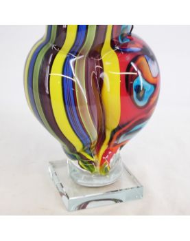 Sujet Femme en Verre Soufflé Rouge