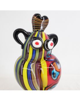 Sujet Femme en Verre Soufflé Rouge