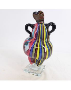 Sujet Femme en Verre Soufflé Rouge