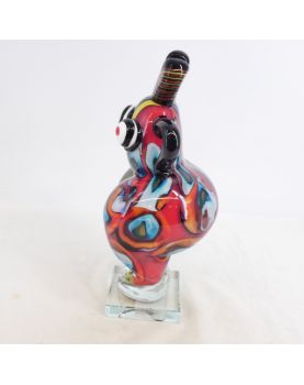 Sujet Femme en Verre Soufflé Rouge