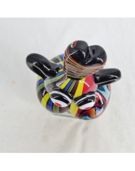 Sujet Femme en Verre Soufflé Rouge