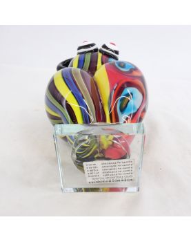 Sujet Femme en Verre Soufflé Rouge